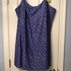 It Figures Slender Thighs Lavender Swimdress 32W